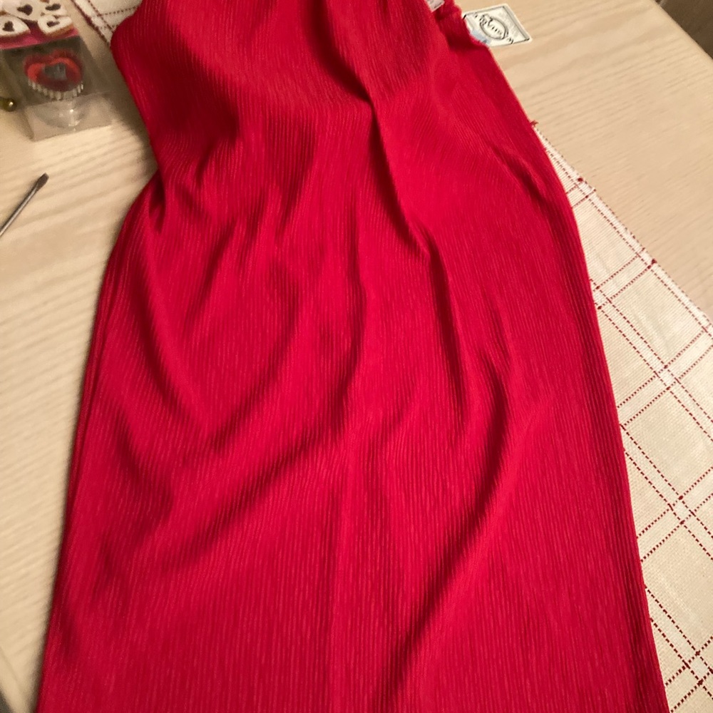 NWT Beautiful long red skirt with slit